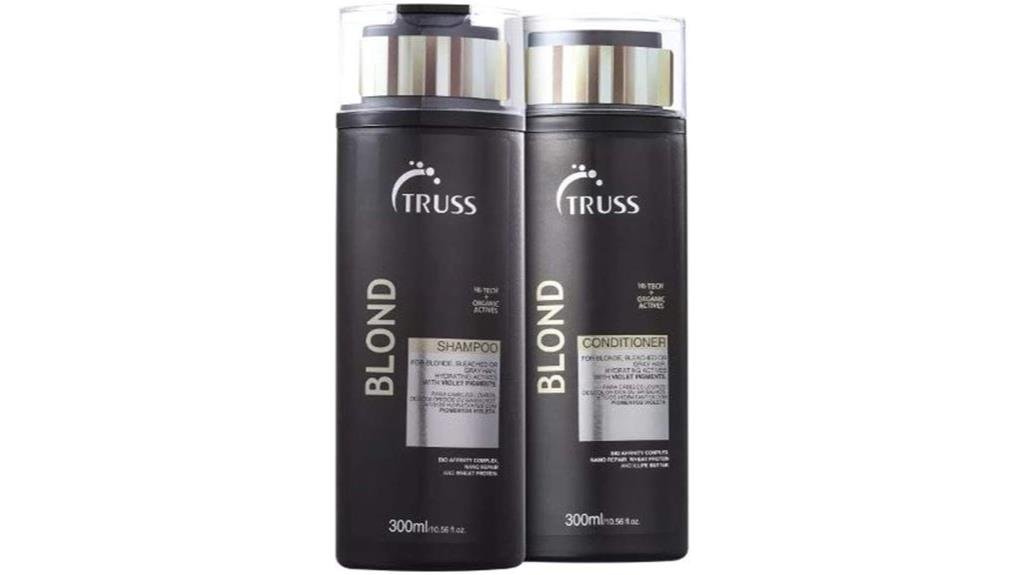 conjunto de shampoo e condicionador para cabelo loiro
