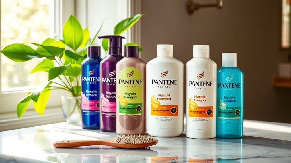 escolhendo fatores de shampoo Pantene