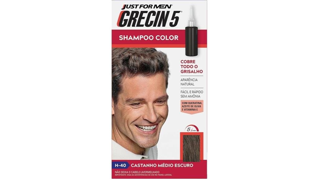 shampoo marrom médio escuro