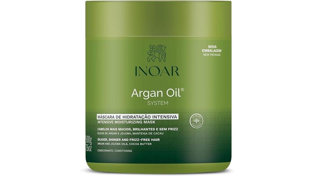 máscara de argan de hidratação profunda
